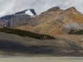 Columbia Icefields Glacier Rocky Landscape with Snow