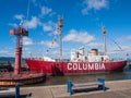 Columbia Lightship and Modern Navigational Buoy in Astoria Oregon USA