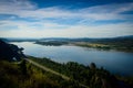 The columbia river as seen from the vista house Royalty Free Stock Photo