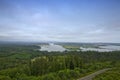 Columbia River Gorge Aerial View Royalty Free Stock Photo