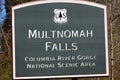 Multnomah Falls Sign in Oregon