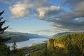 Columbia River Gorge at sunset Royalty Free Stock Photo