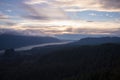 Columbia River Gorge at sunset, Washington Royalty Free Stock Photo