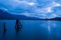 The Columbia River at night from Skamania Landing in Stevenson, Washington