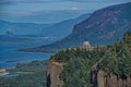 The Columbia River and Vista House Royalty Free Stock Photo