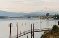 Columbia Riverfront Mount Hood Oregon River Cascade Mountains Royalty Free Stock Photo