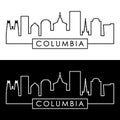 Columbia skyline. Linear style. Royalty Free Stock Photo