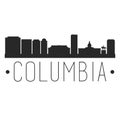 Columbia South Carolina. City Skyline. Silhouette City. Design Vector. Famous Monuments. Royalty Free Stock Photo