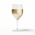 Columbia Wine Glass Gold Foil - Photorealistic Champagne Cup Mock Up