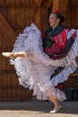 Columbian dancer in traditional costume