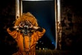 Columbian Girl Dancing In Mask