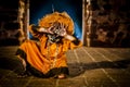 Columbian Girl Dancing In Mask