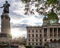 Columbus Circle in downtown Syracuse, NY