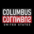 Columbus. Colorful typography text banner. Vector the word columbus design