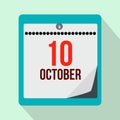 Columbus day calendar flat icon