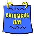 Columbus day calendar icon, icon cartoon