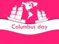 Columbus Day, the discoverer of America, in the wake of the ship.