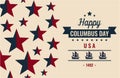 Columbus day greeting card