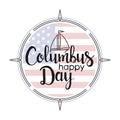 Columbus Day hand drawn lettering