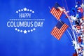 Columbus day message Royalty Free Stock Photo