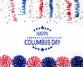 Columbus day message Royalty Free Stock Photo