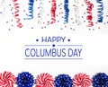 Columbus day message Royalty Free Stock Photo