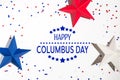 Columbus day message Royalty Free Stock Photo