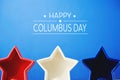 Columbus day message Royalty Free Stock Photo