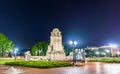 Columbus Fountain in front of Union Station in Washington DC at night. Royalty Free Stock Photo