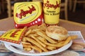 Meal at a BojanglesÃ¢â¬â¢ restaurant. Royalty Free Stock Photo