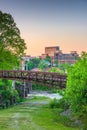 Columbus, Georgia, USA downtown skyline and park Royalty Free Stock Photo