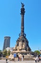 Columbus Monument in Barcelona, Spain Royalty Free Stock Photo