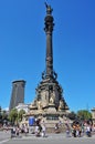 Columbus Monument in Barcelona, Spain Royalty Free Stock Photo