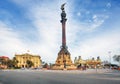 Columbus Monument at the waterfront in Barcelona, Catalonia, Spa