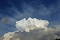 Columbus Nimbus Clouds with blue sky in the background. Royalty Free Stock Photo