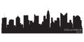 Columbus Ohio city skyline. Detailed vector silhouette