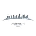 Columbus Ohio city skyline silhouette white background