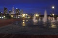 Columbus, Ohio - USA - August 28, 2016: Columbus Skyline and Water Fountain Royalty Free Stock Photo