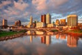 Columbus, Ohio, USA at spring sunset. Royalty Free Stock Photo