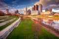 Columbus, Ohio, USA at spring sunset. Royalty Free Stock Photo