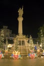 Columbus Plaza at Christmas Royalty Free Stock Photo