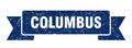 Columbus ribbon banner. Columbus grunge band sign.