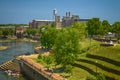 The Columbus River Front and Riverwalk Royalty Free Stock Photo