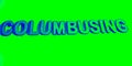 columbusing word displayed on green colour highlighted pattern