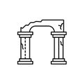 column, antiques icon. Simple line, outline vector elements of archeology for ui and ux, website or mobile application