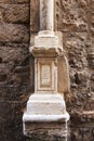 Column base from alcamo, sicily Royalty Free Stock Photo