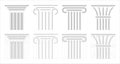 Column Capital Collection (draft and final) Royalty Free Stock Photo