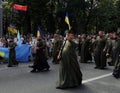 A column of chaplains at the celebration of 30 years of independence of Ukraine