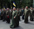 A column of chaplains at the celebration of 30 years of independence of Ukraine