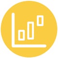 Column chart icon. Outline column chart vector icon for web design isolated Royalty Free Stock Photo
